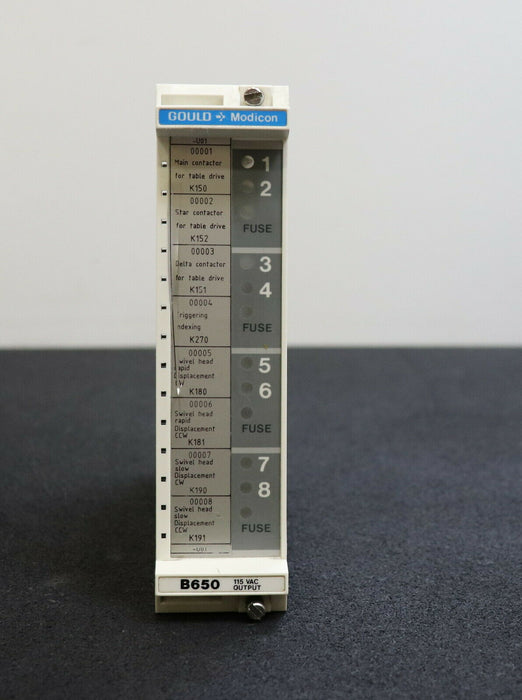 GOULD MODICON Output module B650 115VAC PCB H601 REV B 1 NCI FR-O 81-24