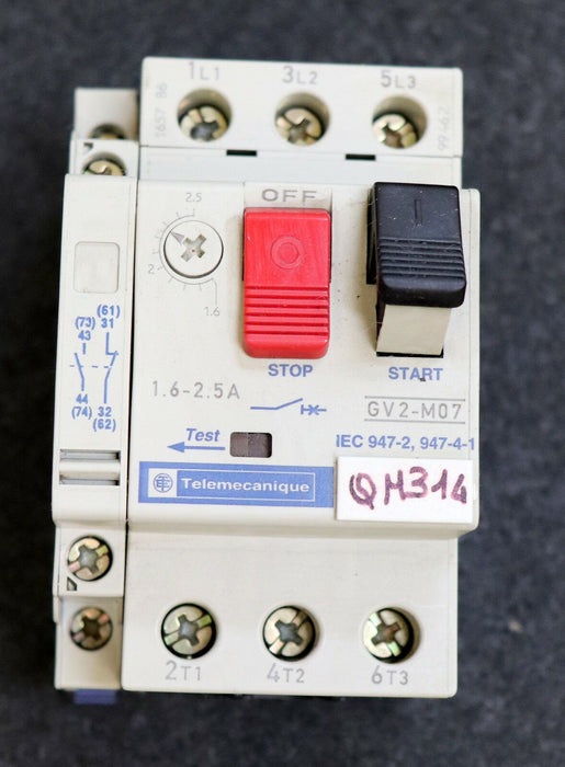 TELEMECANIQUE Motorschutzschalter GV2-M07 1,6-2,5A Ue=690V 50/60Hz Uimp=6kV