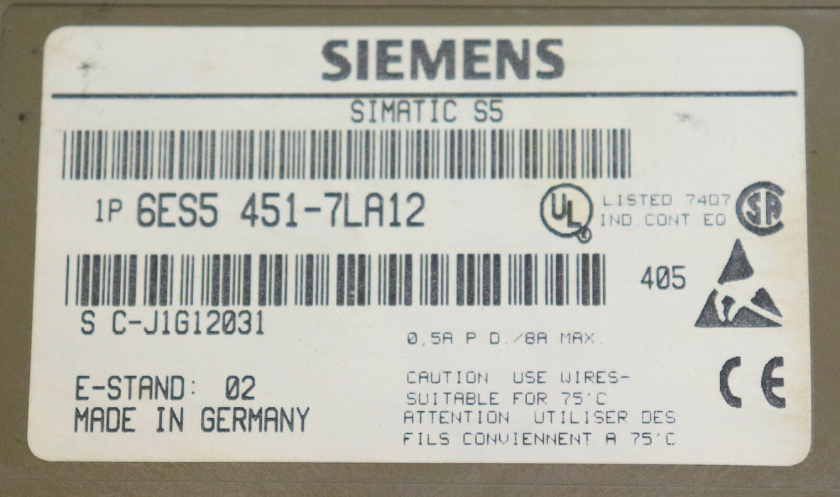 SIEMENS SIMATIC S5 Digital Output 6ES5451-7LA12 - gebraucht