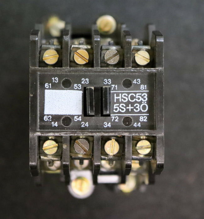 BBC Hilfsschütz HSC 53 Spulenspannung 220VDC GHH1326806V05S 3Ö unbenutzt in OVP