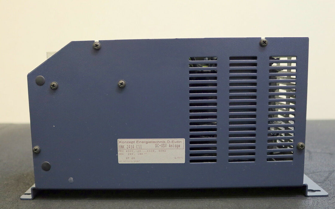 KONZEPT ENERGIETECHNIK Energieversorgung DC-USV-Anlage UNK 2414 C11 Primär 400VA