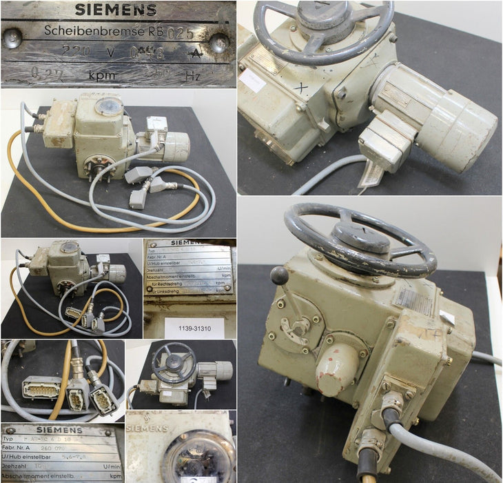 SIEMENS Drehantrieb r AN-EC 6 D10 - Scheibenbremse RB25 - U/Hub 5,6 - 7,8