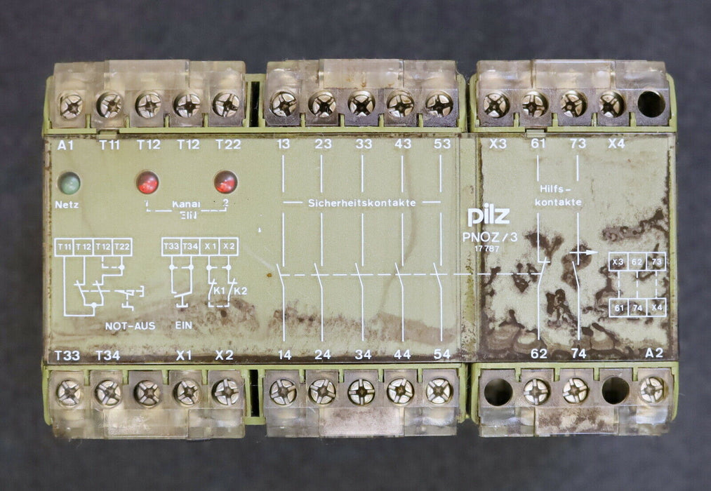 PILZ Sicherheitsrelais PNOZ/3/24V=/5s1ö1w Art.Nr. 474895 24VDC 7W 250VAC 8A