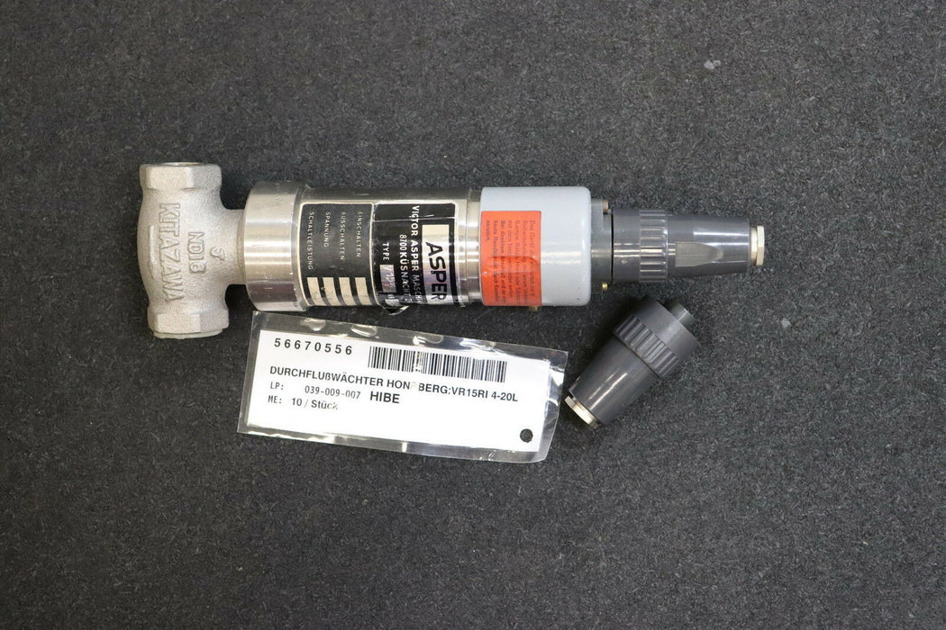 ASPER Durchflusswächter V15K 220V 100VA Eingang 7,l/min Ausgang 0-6,0l/min