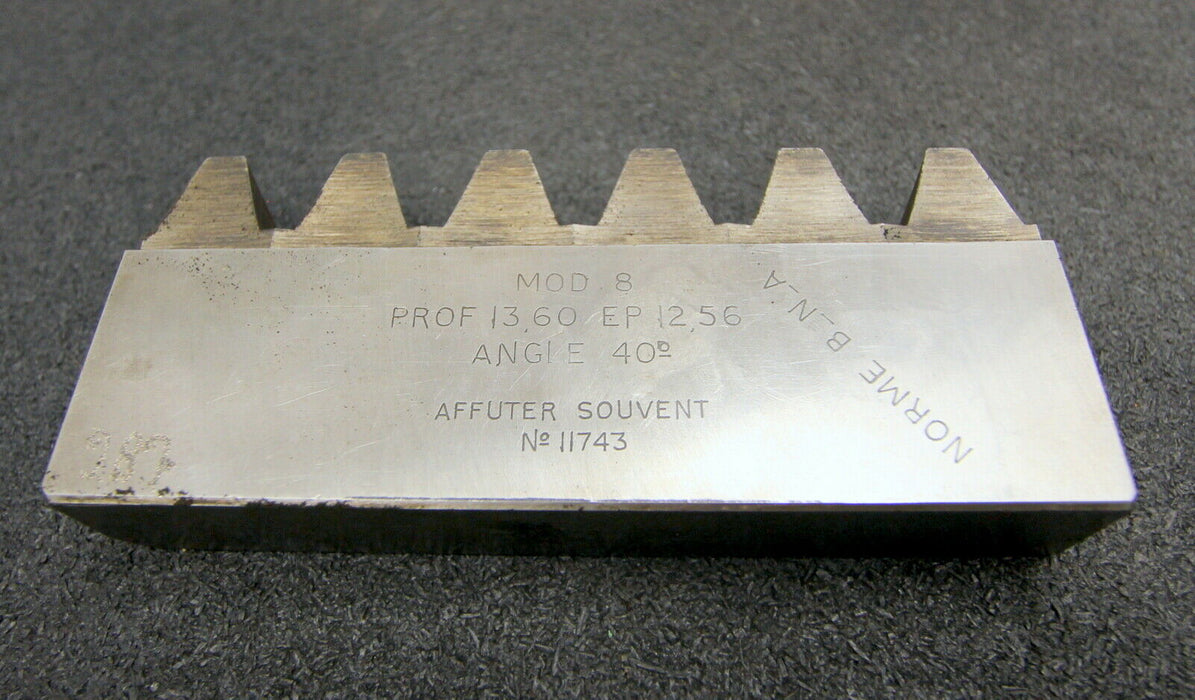 ROLLET PARIS Hobelkamm rack cutter MAAG-Wälzhobelmaschinen m= 8 Angle 20° 150x25mm
