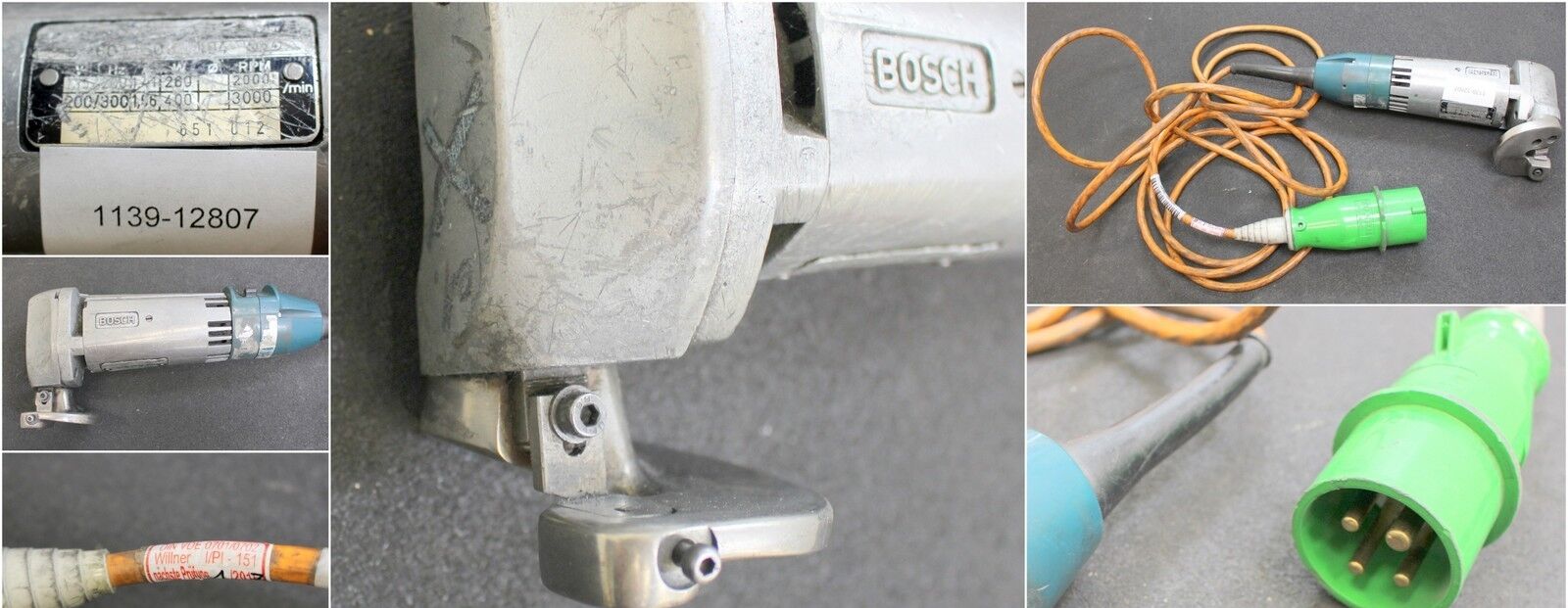 BOSCH Blechschere Knabber Nibbler bis 2mm Typ 0602506104 - 400W-1,66A-200V-200Hz