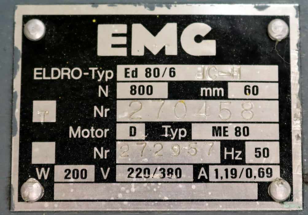 AEG EMG ELDRO Elektrohydraulisches Hubgerät ED80/6 dC-H Hubkraft 800N Hub 60mm
