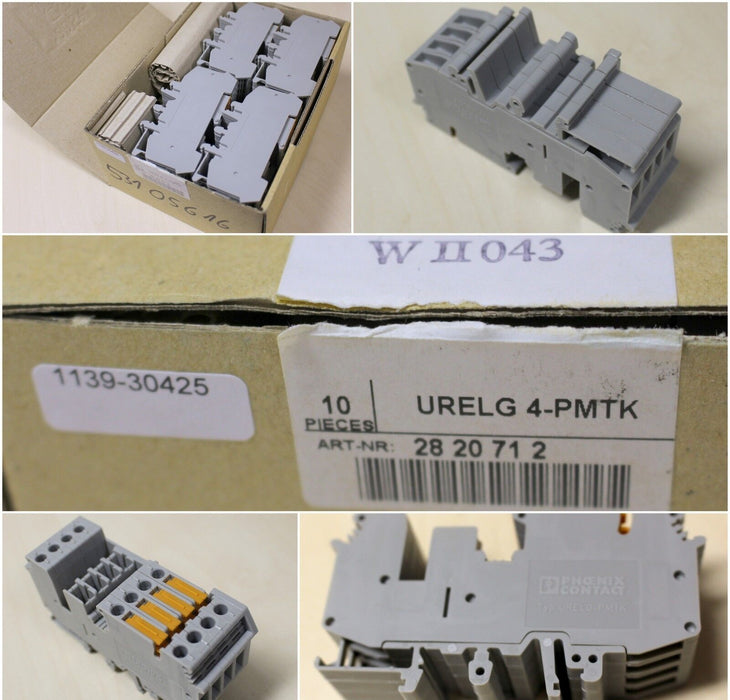 PHOENIX Grundklemmenblock URELG4-PMTK -Tragschiene - 4-polig - 2820712 für NS32