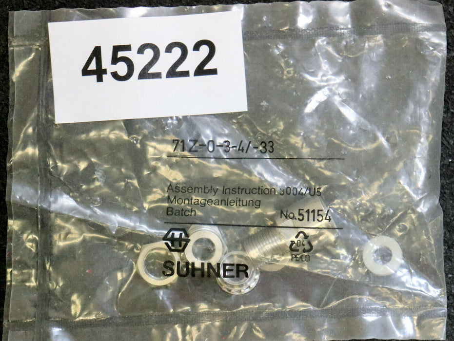 SUHNER Crimp cable Entry Kabelende Typ 71/-0-3-4/-33 Batch No. 51154