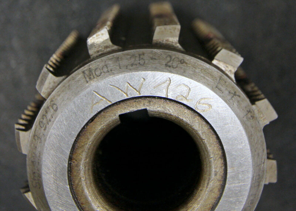 SAAZOR Stollenwälzfräser involute spline hob m= 1,25mm BP II Ø75x80xØ27mm LKN