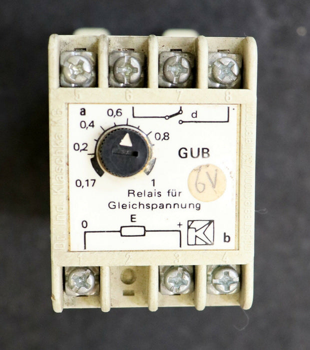 KLASCHKA Relais für Gleichspannung GUB-1,4-6 220VAC 45-62Hz 0,17-0,8A gebraucht
