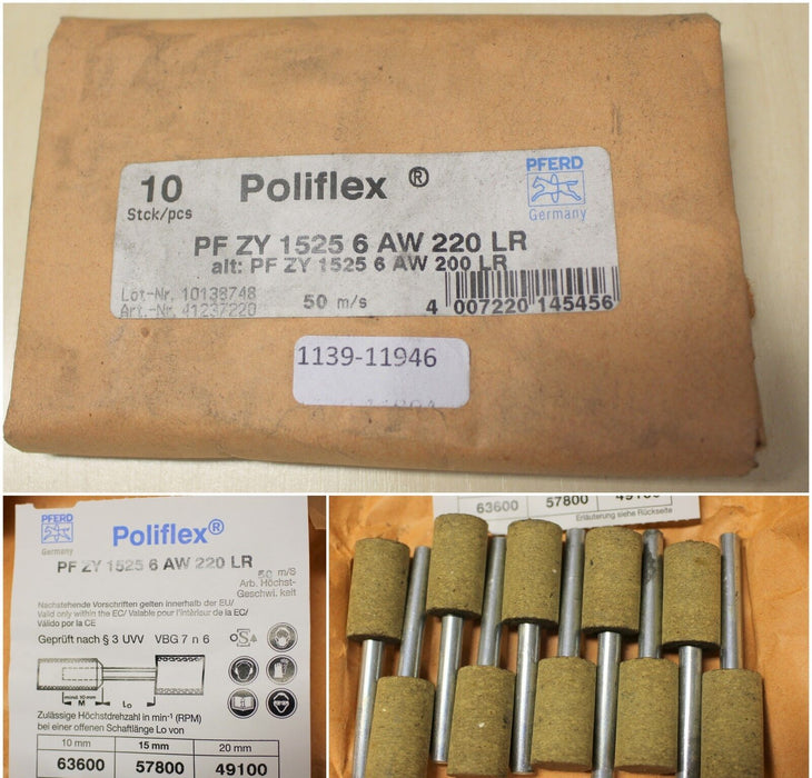 PFERD Poliflex Feinschleifstift PF ZY 1525/6 AW 220 LR-Art.Nr. 41237220-10 Stk.