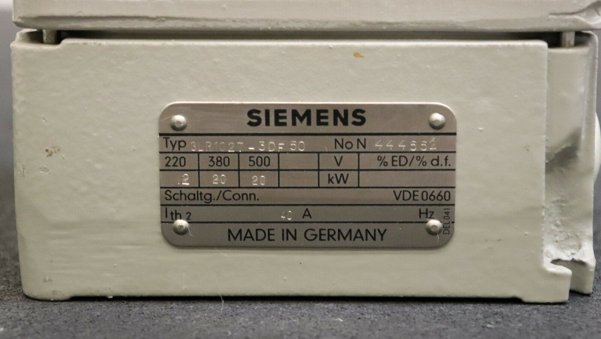 SIEMENS Hebel-Endschalter Limit switch 3LR1027-3DF50 40A 3-polig