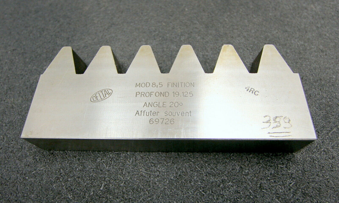 DELTAL Hobelkamm rack cutter f. MAAG-Wälzhobelmaschinen m= 8,5 20° 165x25mm