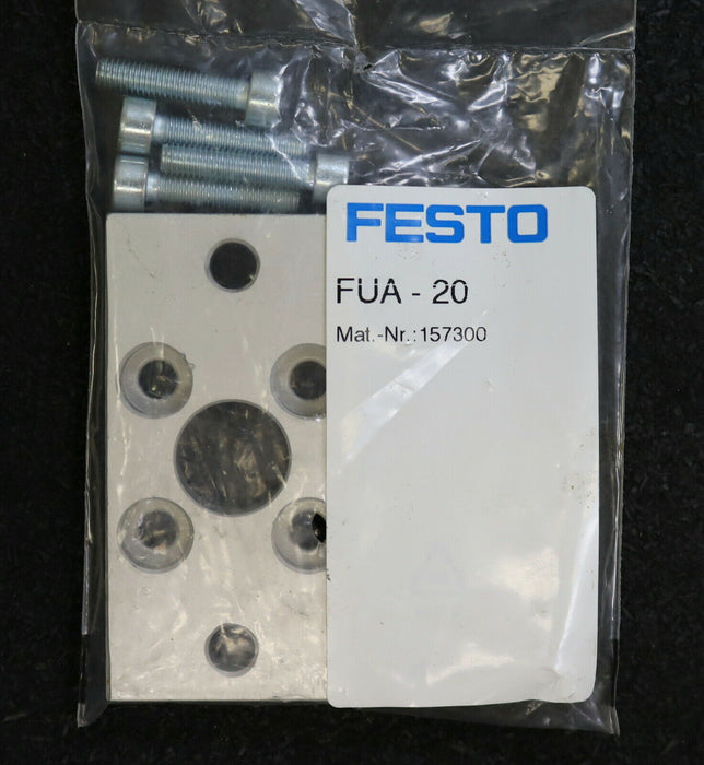 FESTO Flanschbefestigung Flange mounting FUA-20 Art.Nr. 157300 unbenutzt in OVP