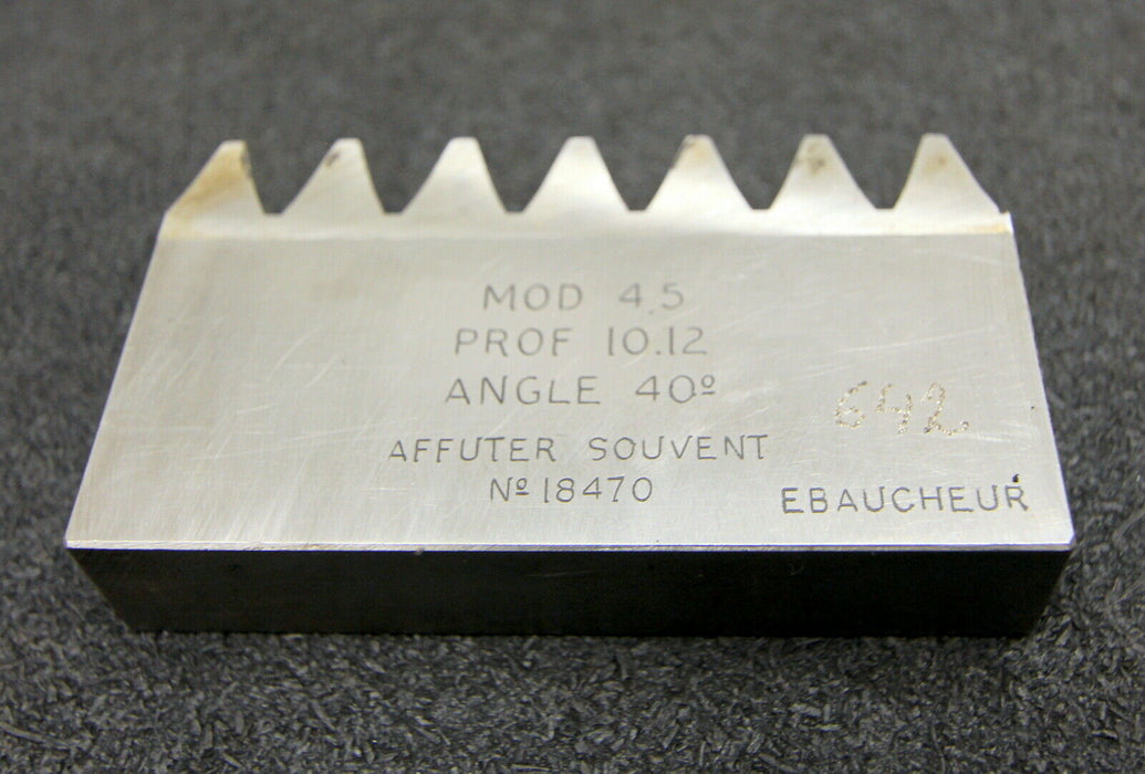 ROLLET PARIS Hobelkamm rack cutter MAAG-Wälzhobelmaschinen m= 4,5 Angle 20° 97x20mm