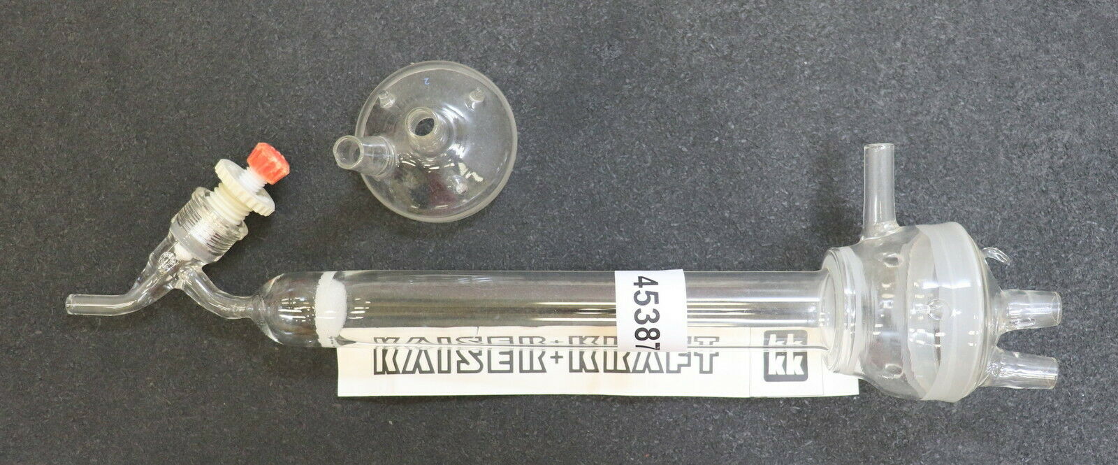 SOVIREL Glas-Reaktionsgefäß mit Deckel Deckel mit 2 Hälsen Seitlicher Einlauf