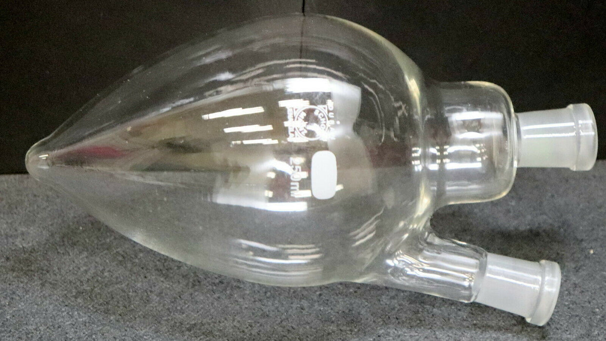 SCHOTT DURAN Zweihals-Spitzkolben 250ml gerader Mittelhals mit NS-Hülse NS14/23