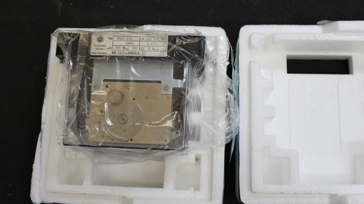 SCHLEICHER Präzisions-Zeitrelais MZU 231 220V - t=1-10s - 500W - Nr. K522733/18