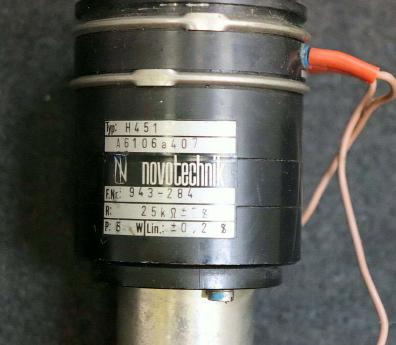 NOVOTECHNIK H451 Widerstand 25kOhm 5W Lin. +/- 0,2% Ausgangswelle Ø6mm x 10mm
