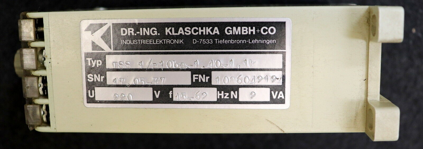 KLASCHKA Laufmelder ISS 1/a10ba-1,40-1,1k 220VAC 45-62Hz gebraucht - ok