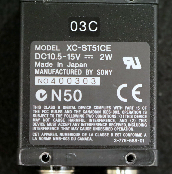 SONY CCD Video Camera Module Modell SC-ST51CE 10.5-15VDC 2W ohne Objektiv