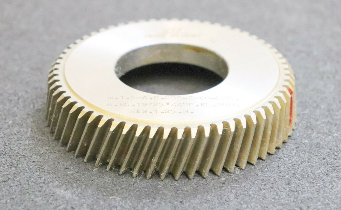 SAMPUTENSILI Scheibenschneidrad für Schrägverzahnung m= 1,5mm 20° EGW hkw=1,25xm