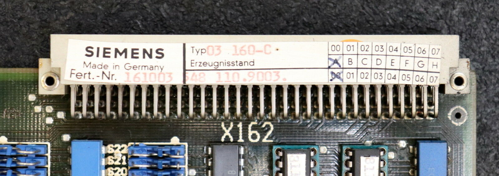 SIEMENS SIMATIC Steckkarte 03160 Typ 03160-C 548110.9003.00 E-Stand A gebraucht