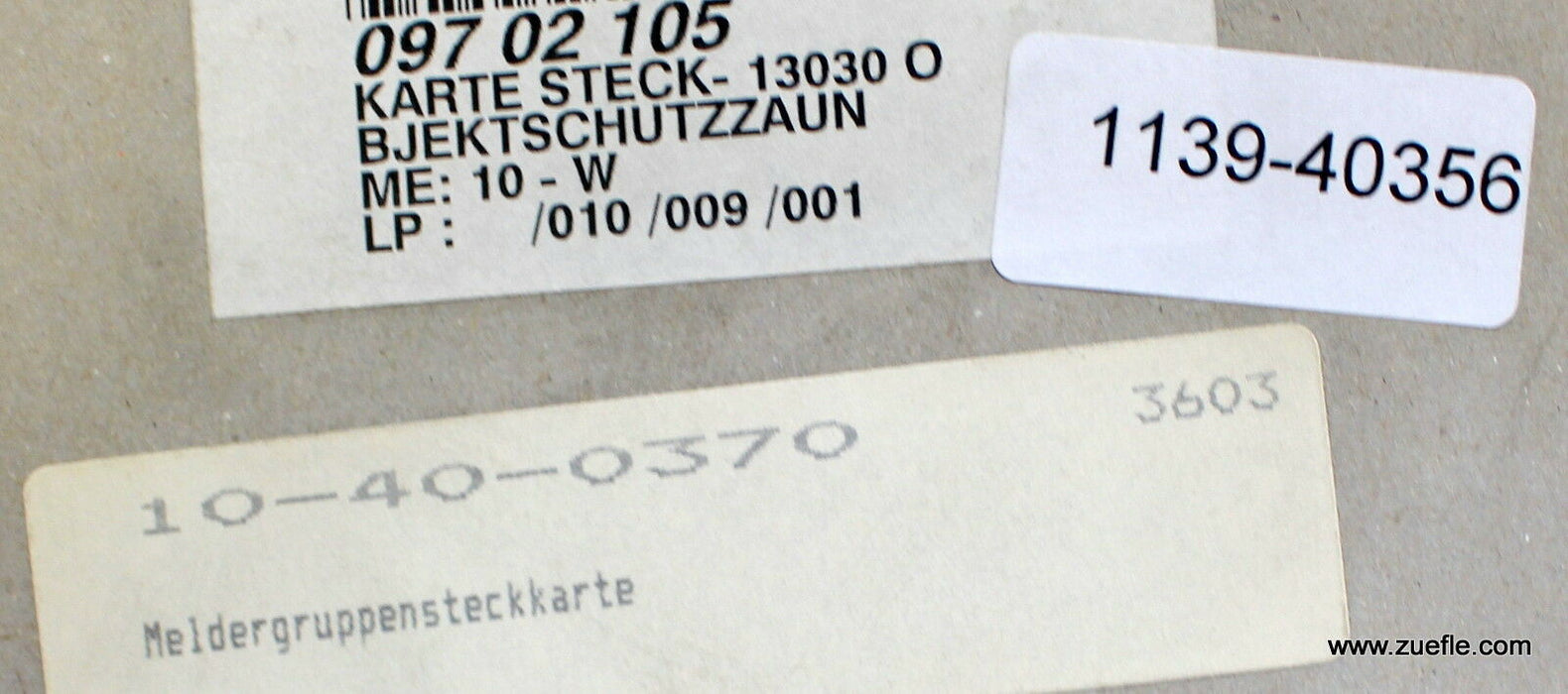 eff-eff Meldergruppensteckkarte 10-40-0370 Art. Nr. 13030 Platinennr. 1225583000