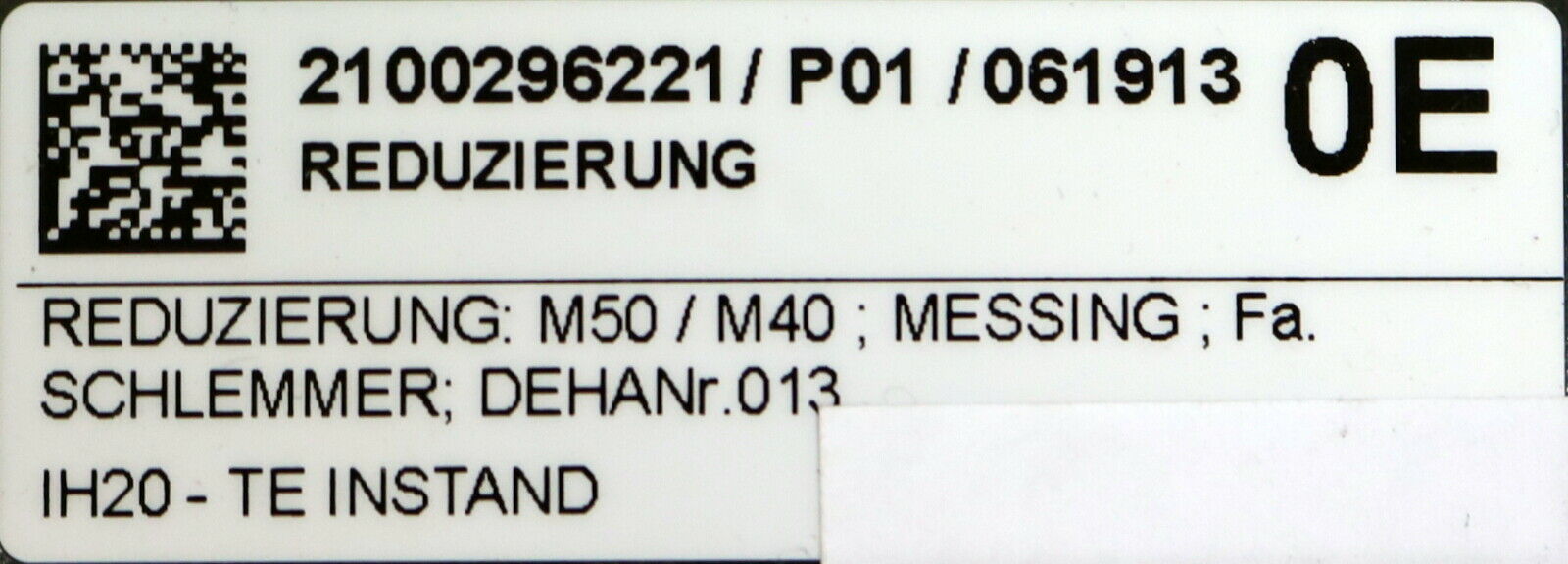 SCHLEMMER 30 Stück Reduktion gerändelt M50/M40 Messing vernickelt - unbenutzt