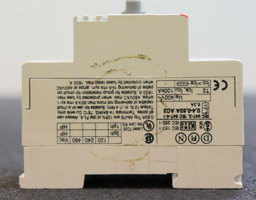 ABB Motorschutzschalter 0,4-0,63A 1SAM150001R0004 MS325-0,63 - gebraucht