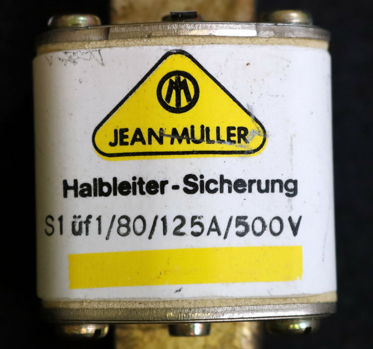 JEAN MÜLLER 3x NH-Sicherungseinsatz fuse-link S01üf1/80 125A Stichmaß 80mm