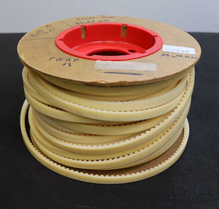 39m PU-Keilriemen 13x8mm gezahnt Teilung 8mm endloss Beige Profil PWR-P13