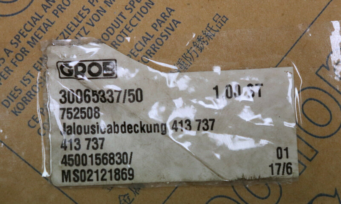 GROB / HENNIG Jalousiabdeckung für GROB-Maschine GROB-Nr. 30065337/50 752508
