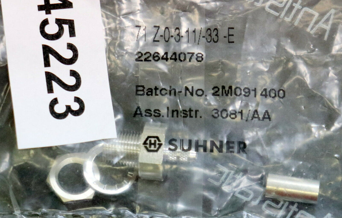 SUHNER Crimp cable Entry Kabelende Typ 71/-0-3-11/-33-E No. 52M091400 22644078