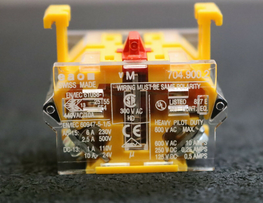 EAO 3 Stück Kontaktblock ROT 704.900.2 - unbenutzt