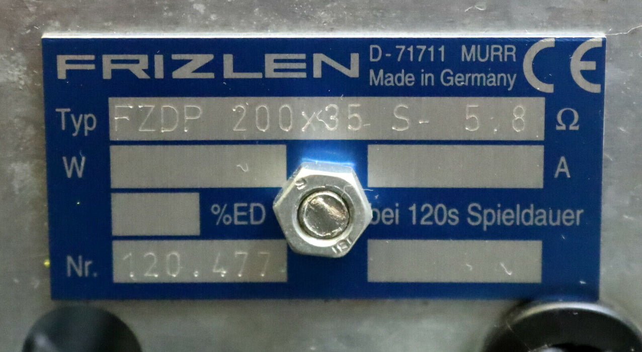 FRIZLEN Rohrfestwiderstand Bremswiderstand FZDP 200x35 S- 5.8 Ohm  gebraucht