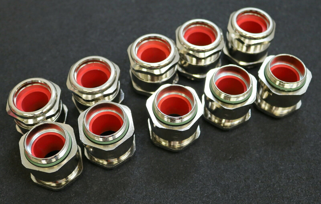 10 Stück Kabelverschraubung SHV-M-Viton M32x1,5/29/22 Messing