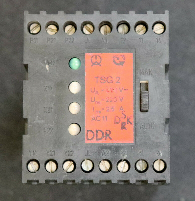 ESGO EAW Motorschutzgerät Thermistor TSG2 Ua= 24VDC Uns=220V Ins= 2,5A AC11