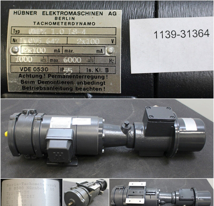 NORIS KONTAKTTACHOMETER KZ-2M mit HÜBNER Analog Tachometerdynamo GMPZ 1.0 LS-4