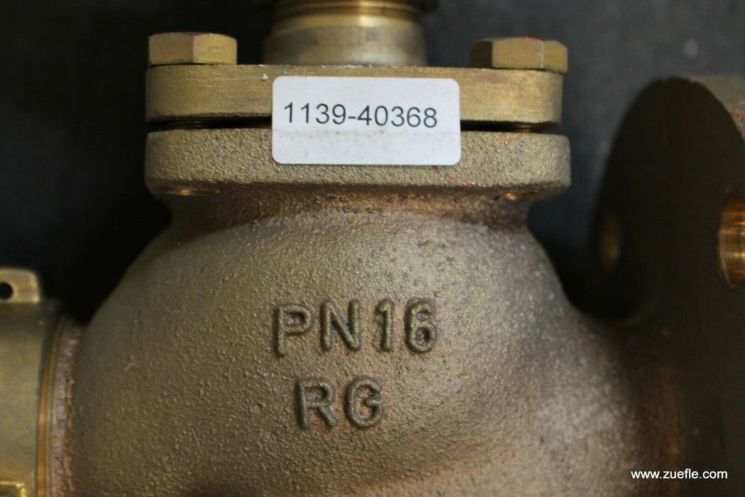 GÖP Feuerlöschventil DN50 PN16 Gerade - Rotguss Flanschd.: 165mm 4x18mm Lochbild