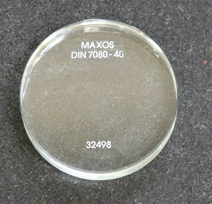 MAXOS Schauglas nach DIN7080-40 Ø62,5mm Dicke 15,3mm Borsilikat Art.Nr. 32498