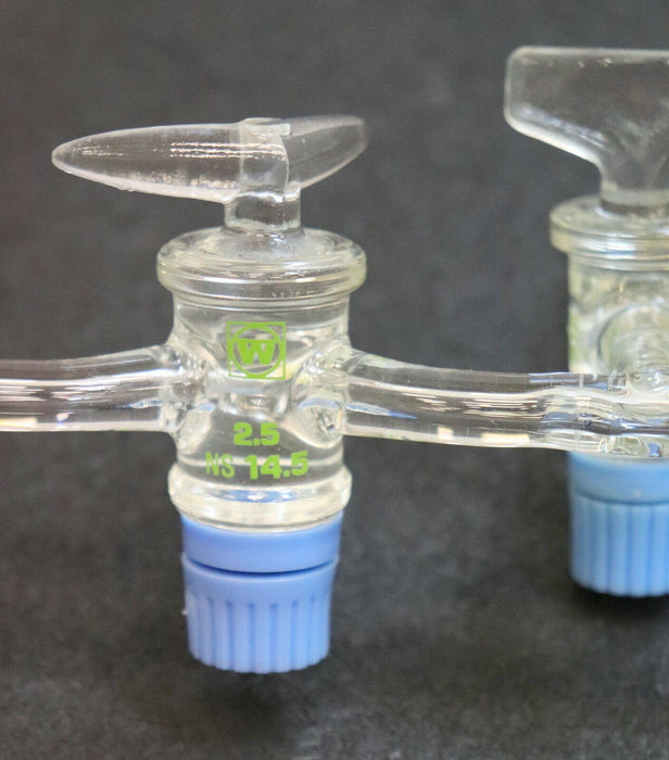 WINZER 4-fach Verteiler fürs Labor mit 4 Glashähnen mit Feststellung Rohr-Ø 8mm