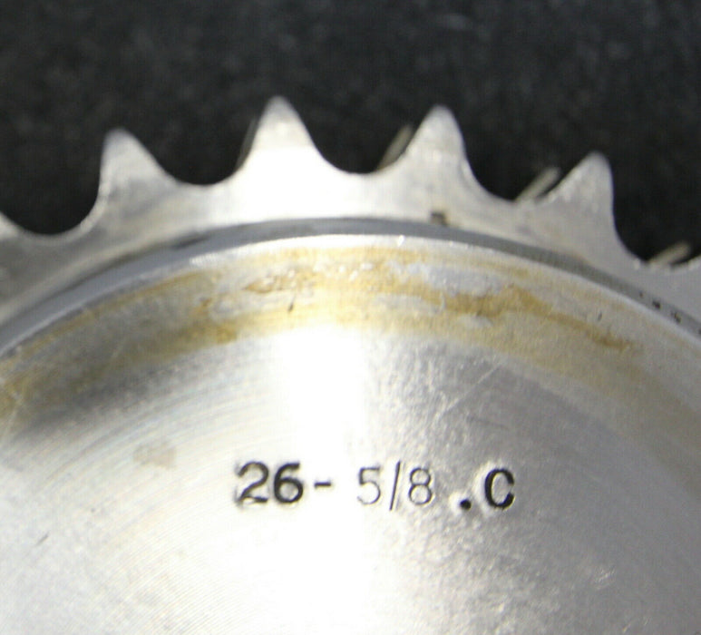 Zweifach-Kettenradscheibe mit einseitiger Nabe ZRS Teilung 5/8"x3/8" Z= 26