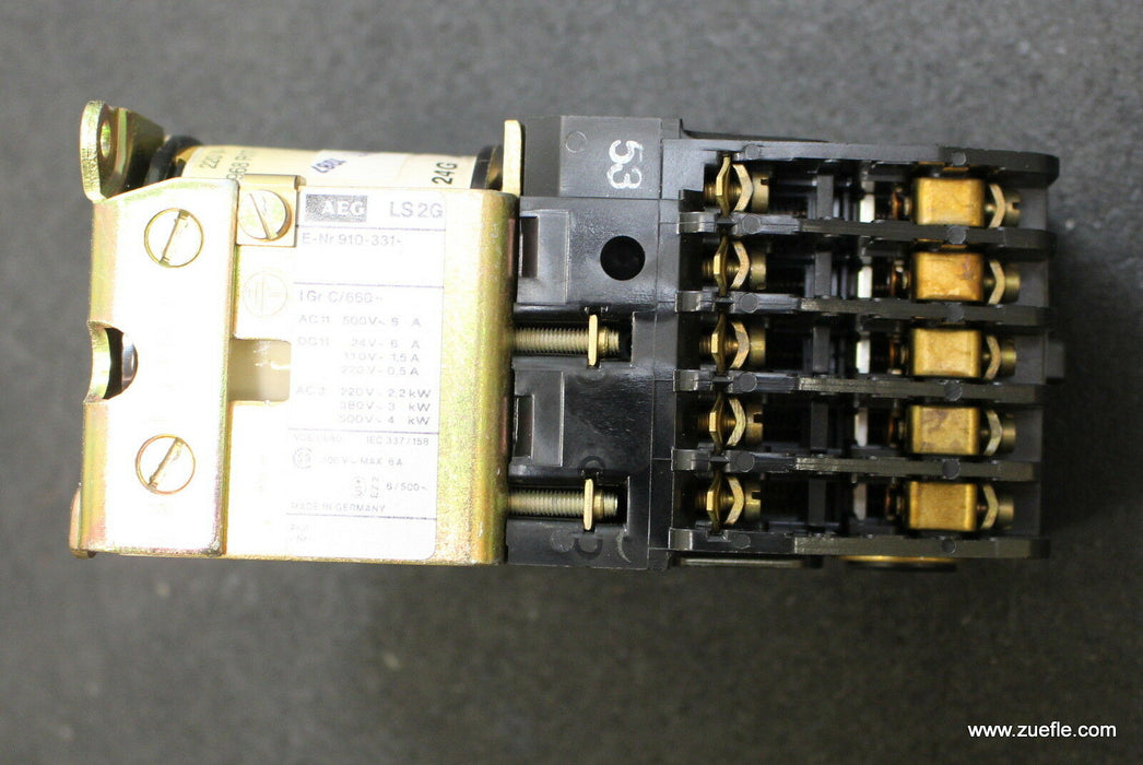 AEG Hilfsschütz control relay LS 2G.55E TKS Us=220VDC R 910-331-458-99