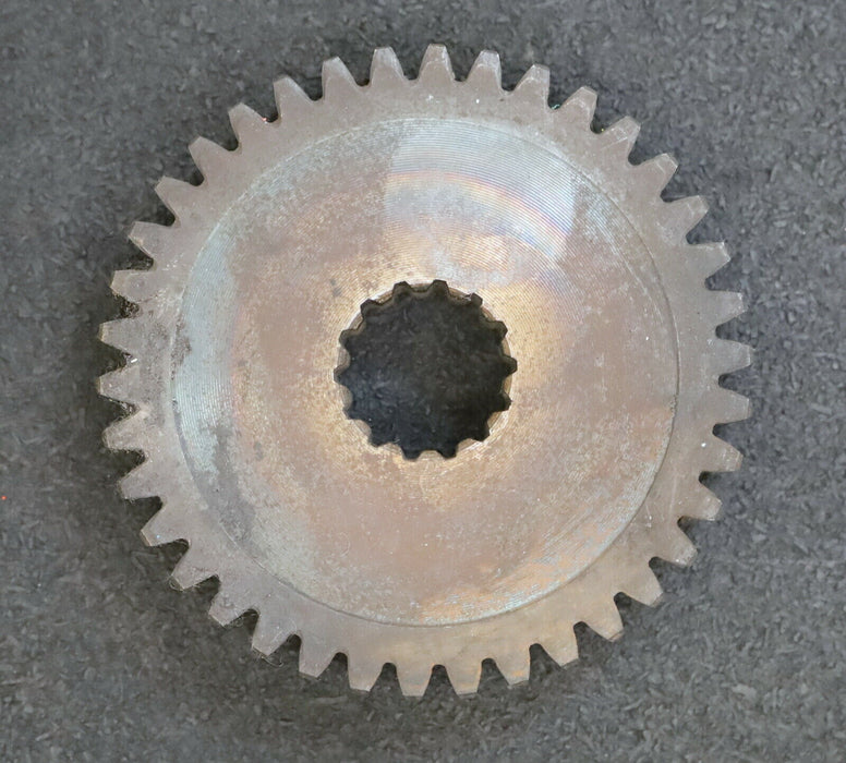 DEMAG Zahnrad Außenverzahnung Z=38 Breite 18mm m=2,25mm + Innenverzahnung Z=14