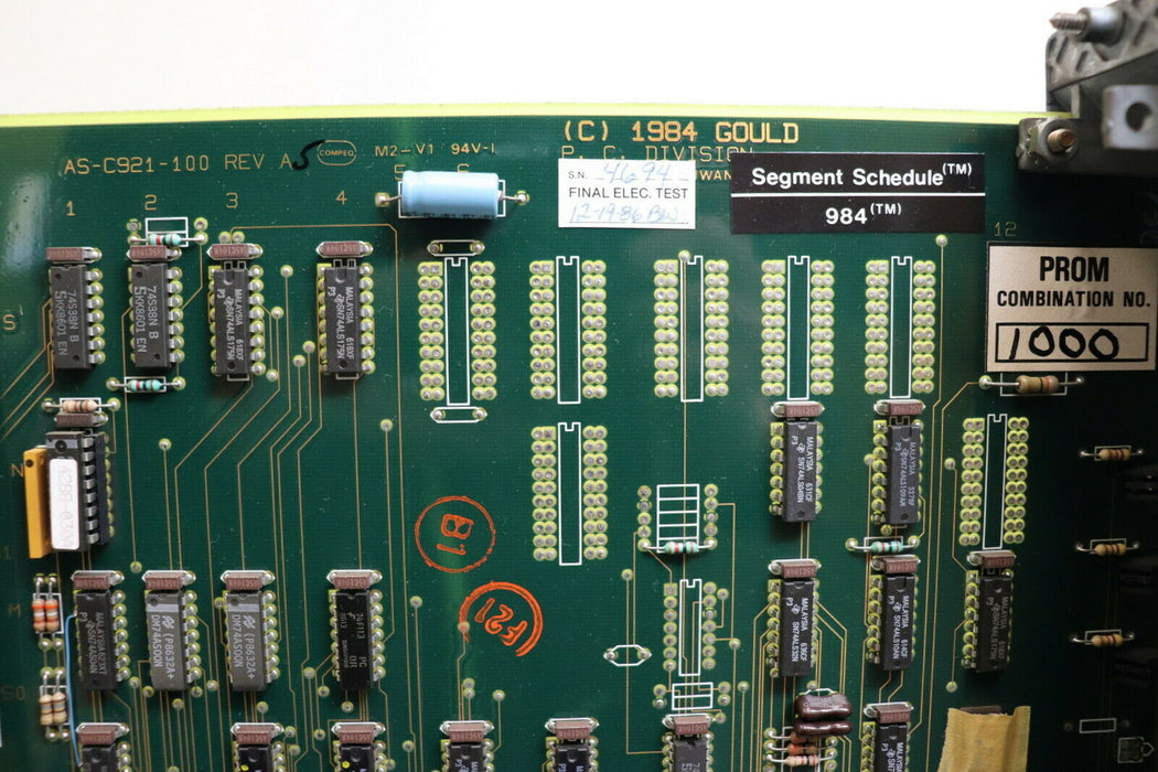 GOULD COMM PROCESSOR C921 AS-C921-100 REV A for segment schedule 984