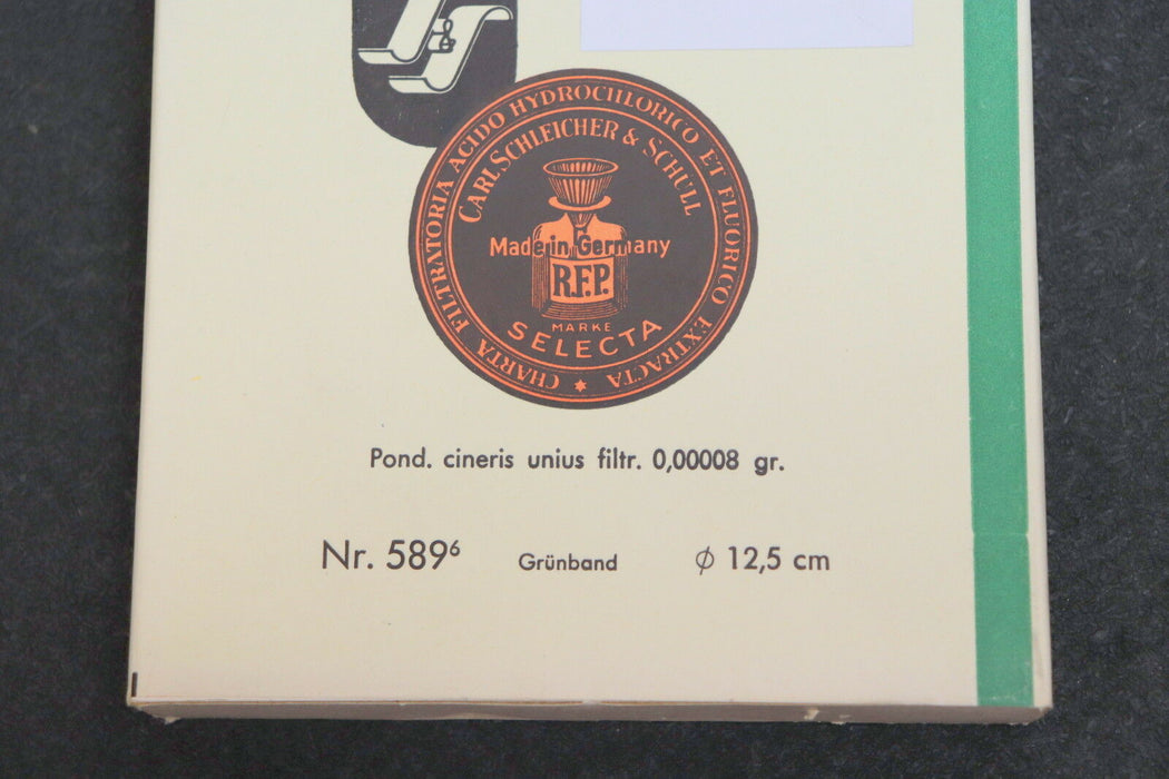 SCHLEICHER & SCHUELL 100 Stück Rundfilter Nr. 589 6 Durchmesser 12,5cm Grünband