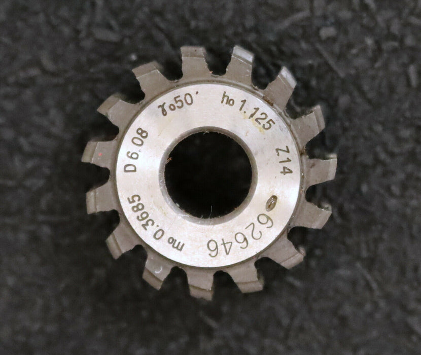 MIKRON Vollstahl-Wälzfräser No. 62646 m= 0,3685 ho= 1,125 20° EGW Ø24x10xØ8mm