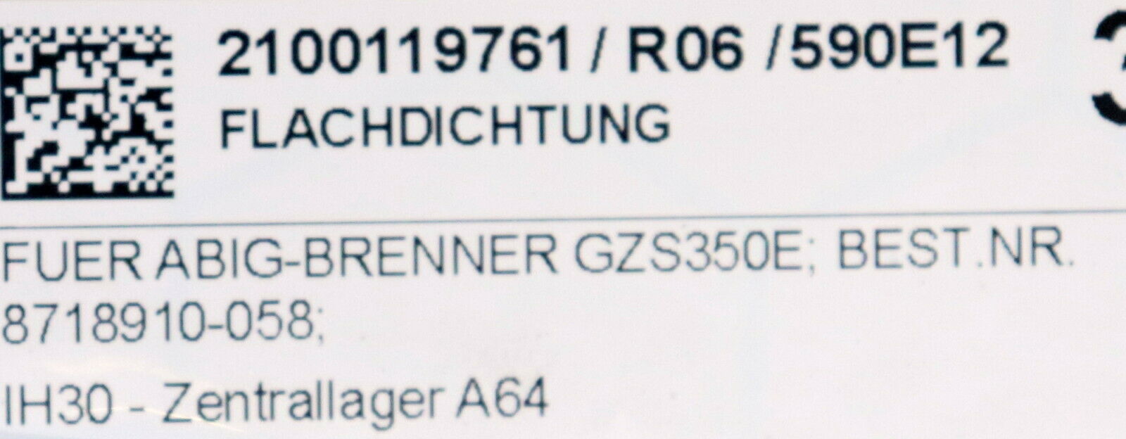 ABIG Brennerflanschdichtung für ABIG-Brenner GE/GZ/GSI300/600 Nr. 8718910-058